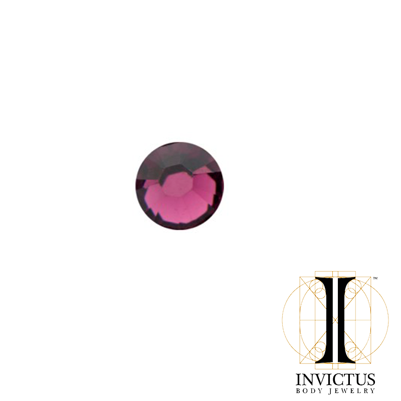14g Titanium Bezel Set Preciosa Gem Jeweled Discs - REBELLIC