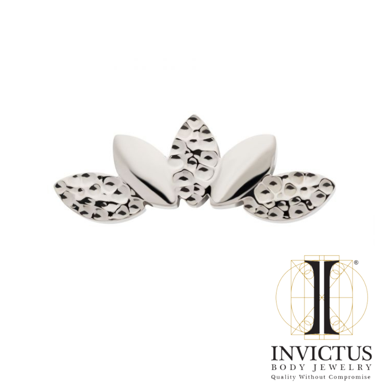 Titanium Hammered Marquise Cluster Fan Shape Top