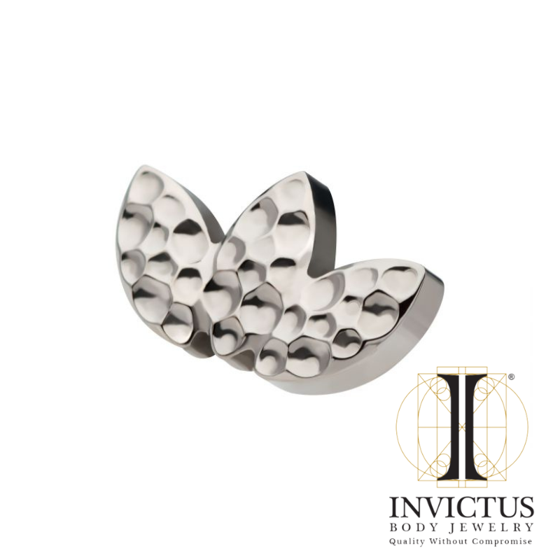 Titanium Hammered Marquise 3 Cluster Top