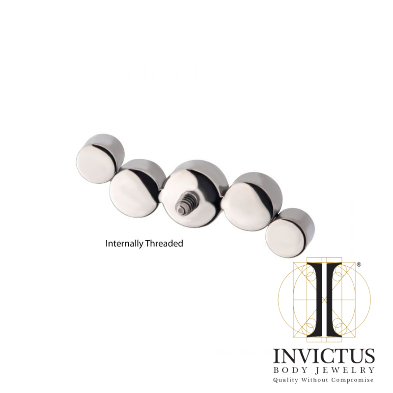 Titanium Bezel Set CZ/Opal Oscillating 5-Cluster Top