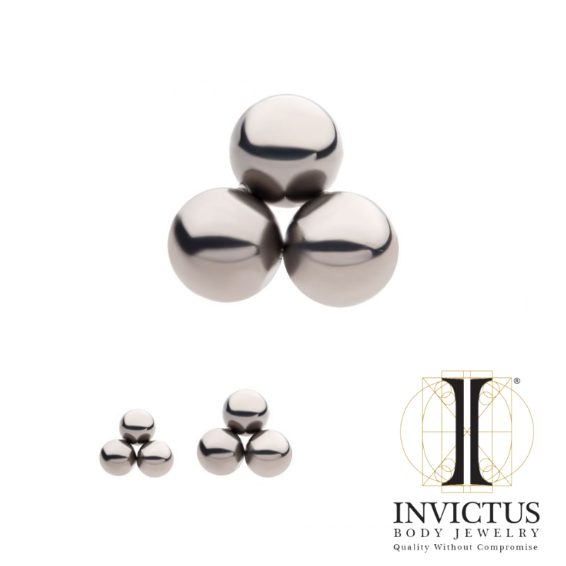 Threadless Titanium Trinity Ball ends