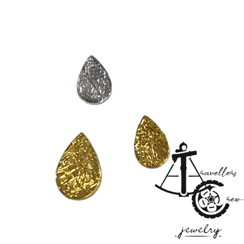 18kt Gold Teardrop Threadless Ends