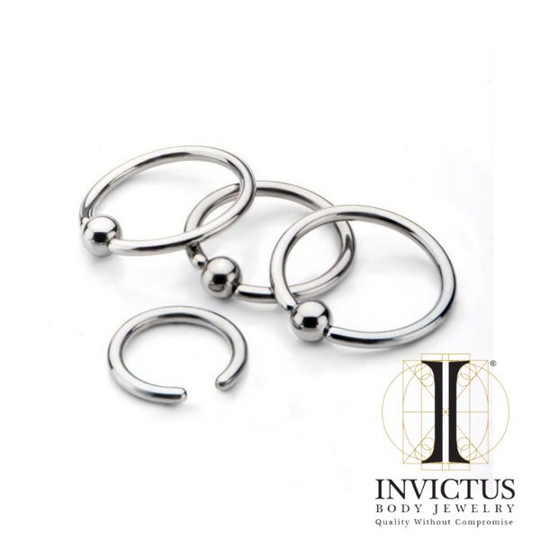 Titanium captive hotsell bead ring
