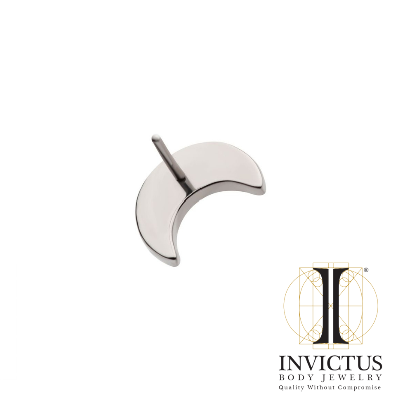 Titanium Hammered Crescent Moon Ends