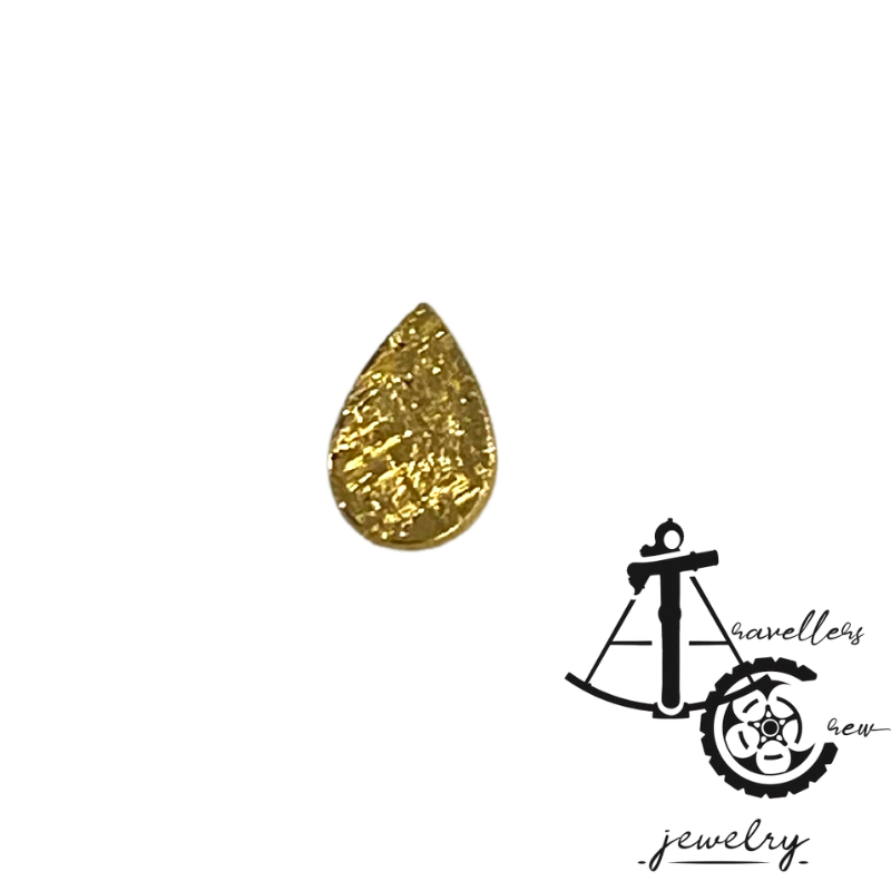 18kt Gold Teardrop Threadless Ends