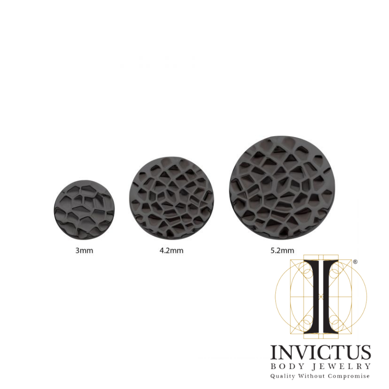 Black PVD Titanium Hammered Disk Top