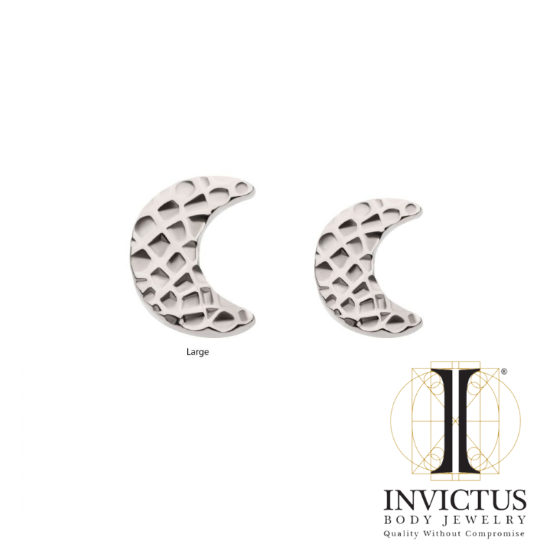 Titanium Hammered Crescent Moon Ends