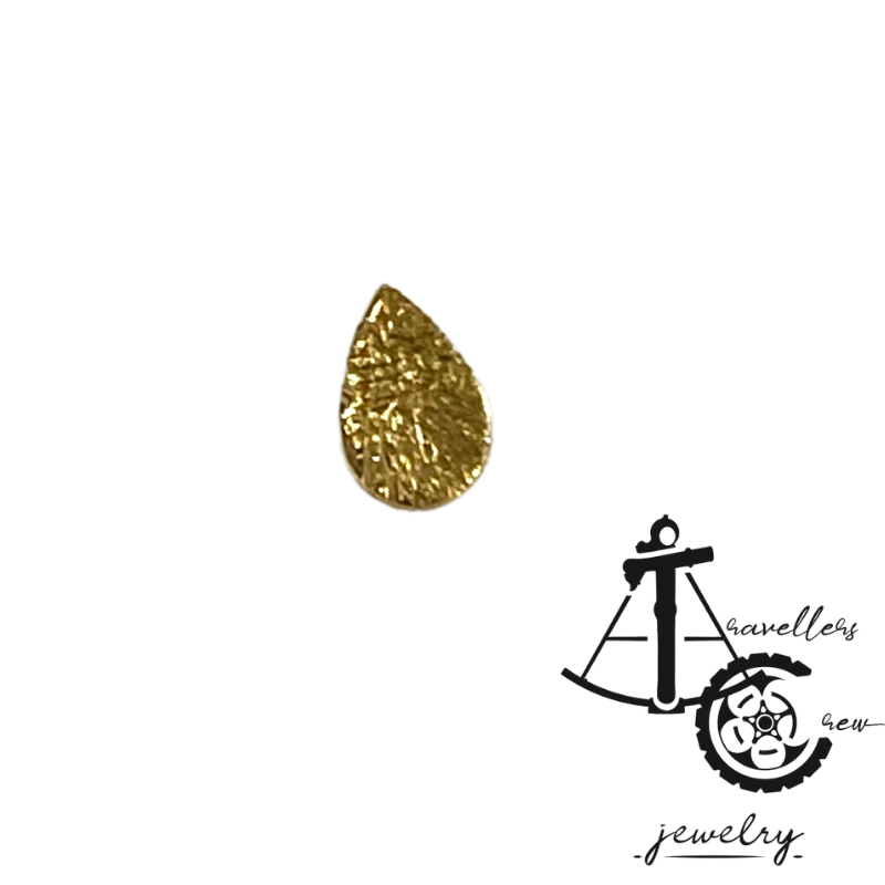 18kt Gold Teardrop Threadless Ends