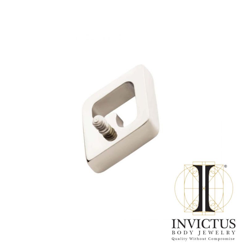 Titanium Diamond Shape with Clear CZ Top