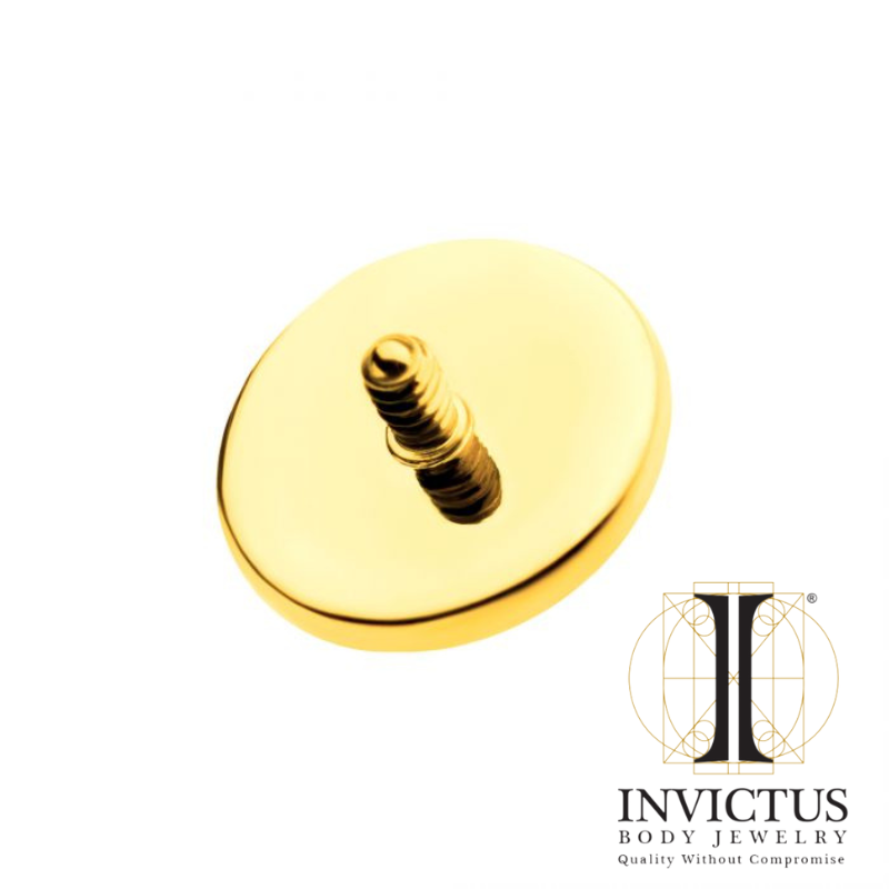 24kt Gold PVD Titanium Hammered Disk Ends