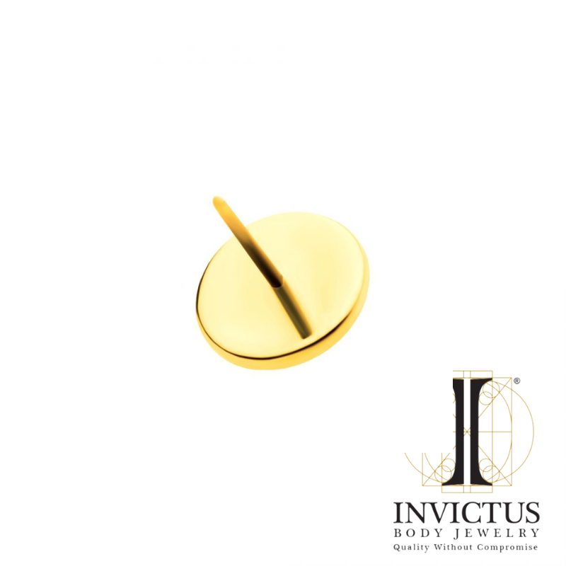 24kt Gold PVD Titanium Hammered Disk Ends