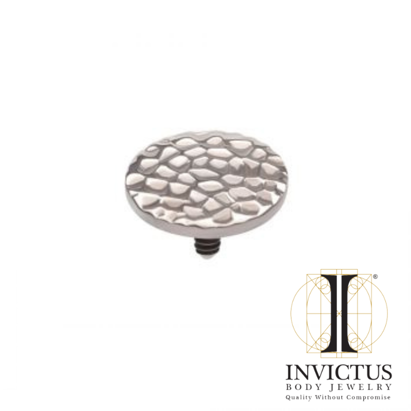 Titanium Hammered Disk Ends