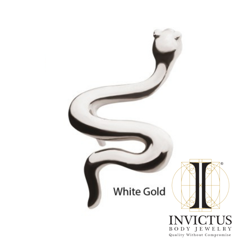 14Kt Gold Threadless Snake Ends