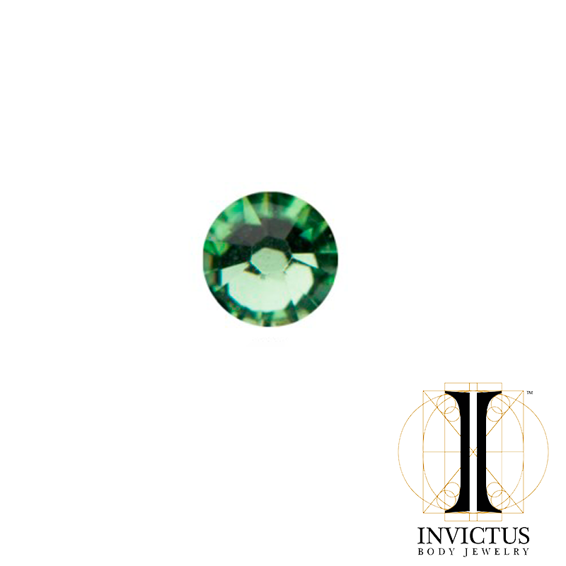 14g Titanium Bezel Set Preciosa Gem Jeweled Discs - REBELLIC
