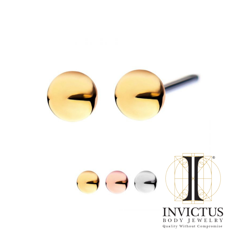 14Kt Gold Threadless Ball Ends