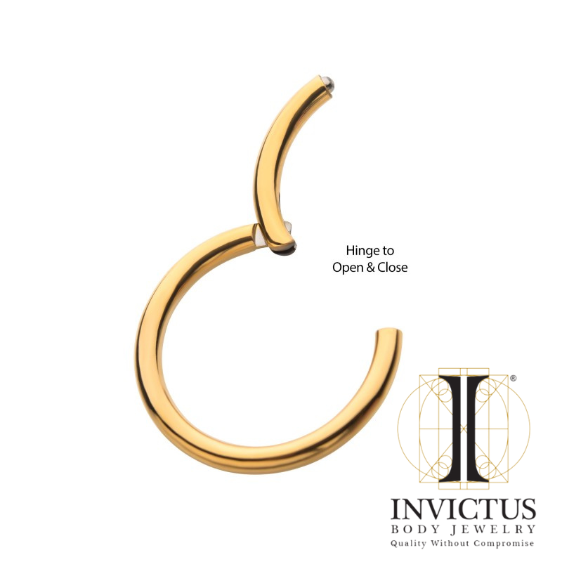 24KT guld PVD Titanium Hinged Segment BIG GAUGE