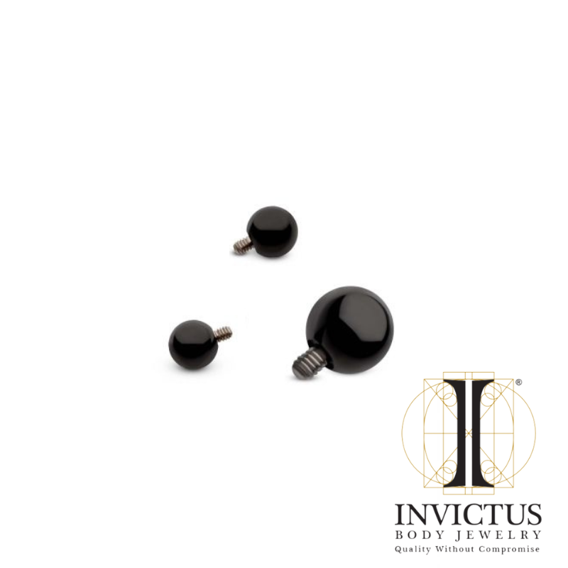 Titanium Black PVD Ball Internally Threaded End