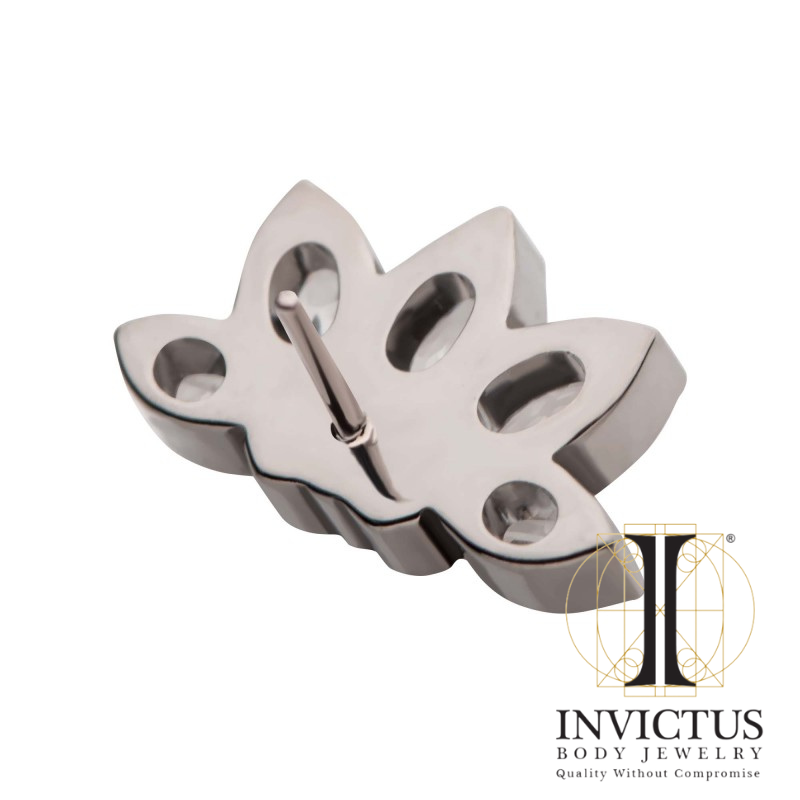 Titanium Internally Threaded & Threadless Cluster Fan Shape Ends