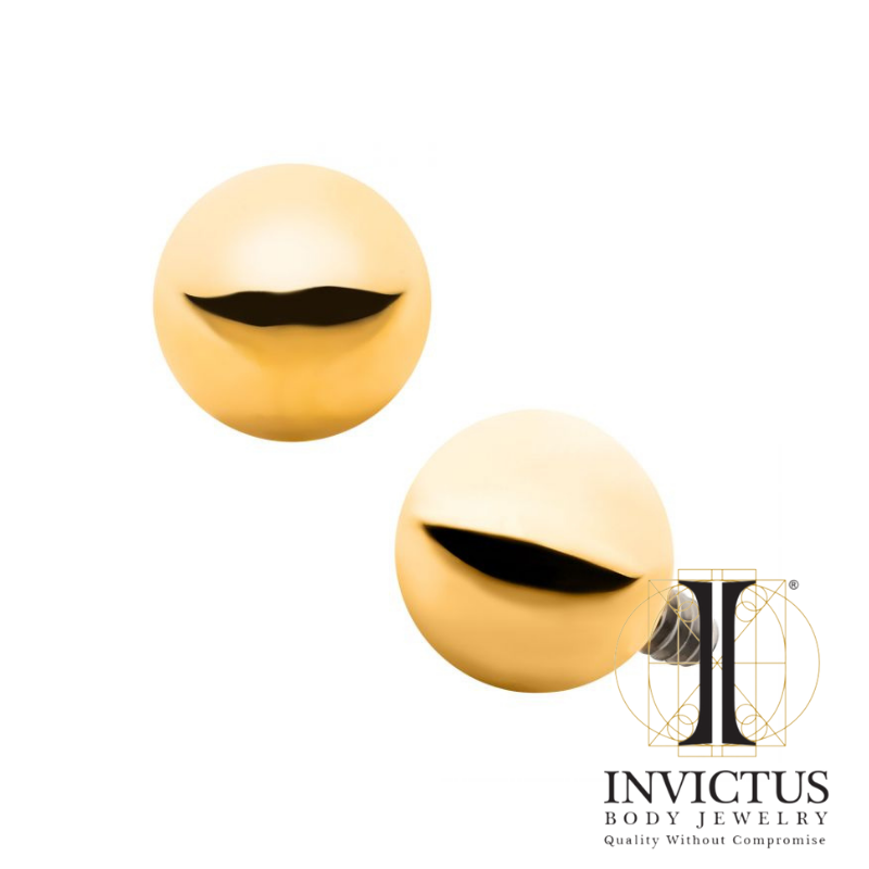 16g - 24KT Gold PVD Titanium Internally Threaded Ball