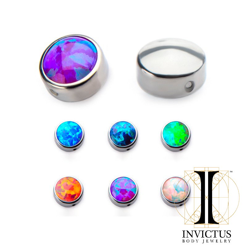 Titanium Synthetic Opal Replacement Dimple Beads - REBELLIC
