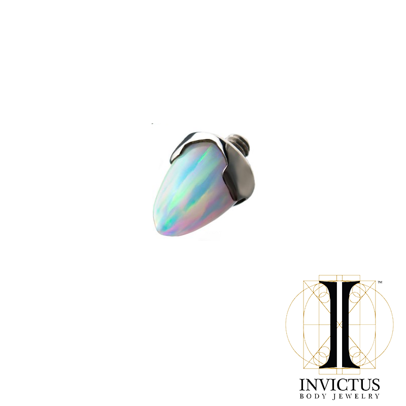 14g Titanium Internally Threaded Prong Set Stone Spike Top - REBELLIC