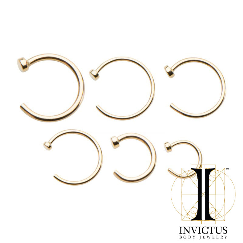 14kt Nose Hoop Flat Back - REBELLIC