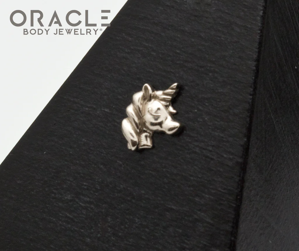 18kt Gold Sparkle Threadless End