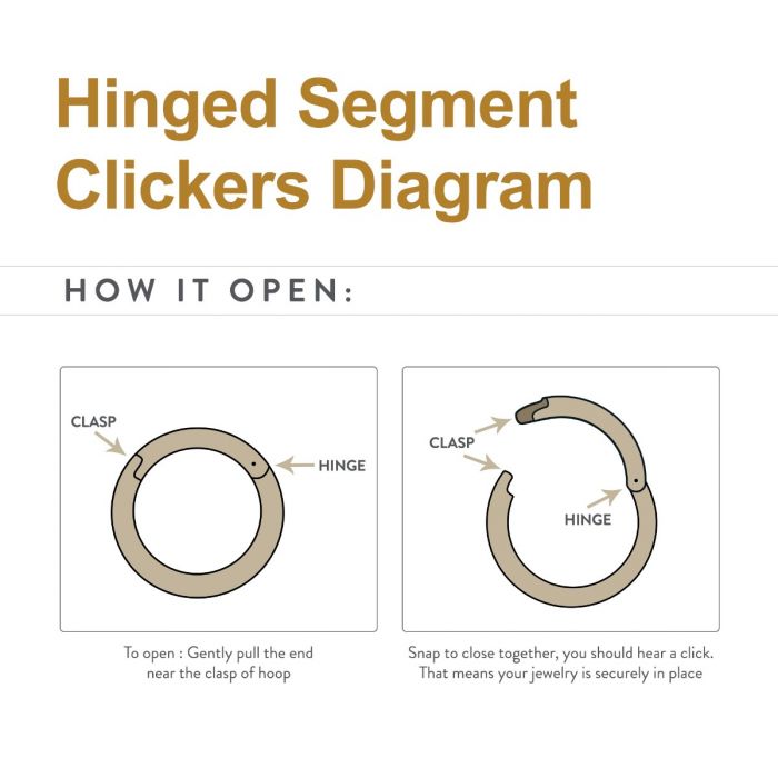 24KT guld PVD Titanium Hinged Segment BIG GAUGE