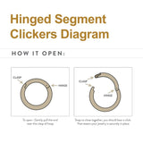 14Kt Yellow Gold Prong Set Clear CZ Hinged Segment Clicker