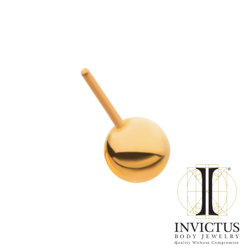 24KT Gold PVD Titanium Threadless Ball