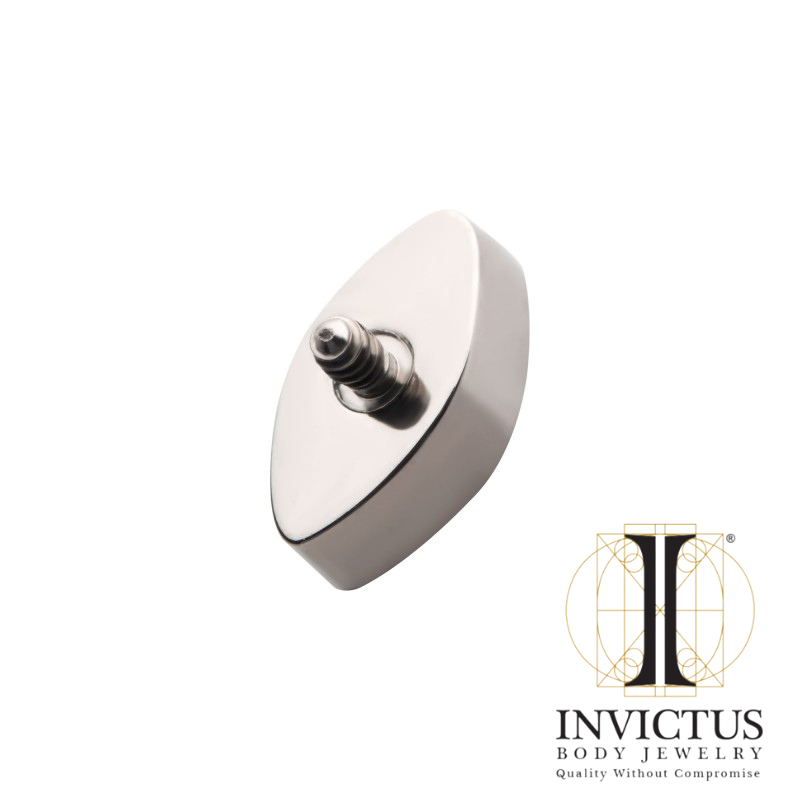 Titanium Marquise Shape Bezel Ends
